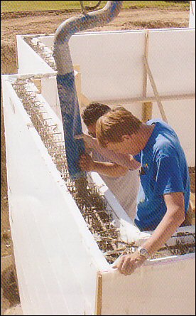 Pouring Concrete into Forms